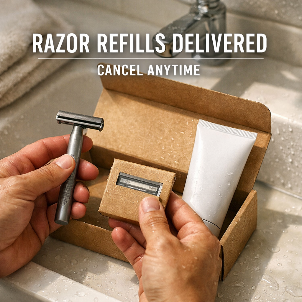 Razor refill subscription ad creative