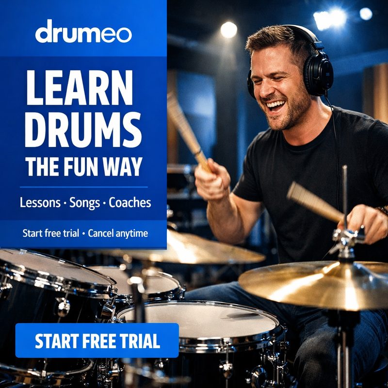 Drum lessons JetAds ad creative