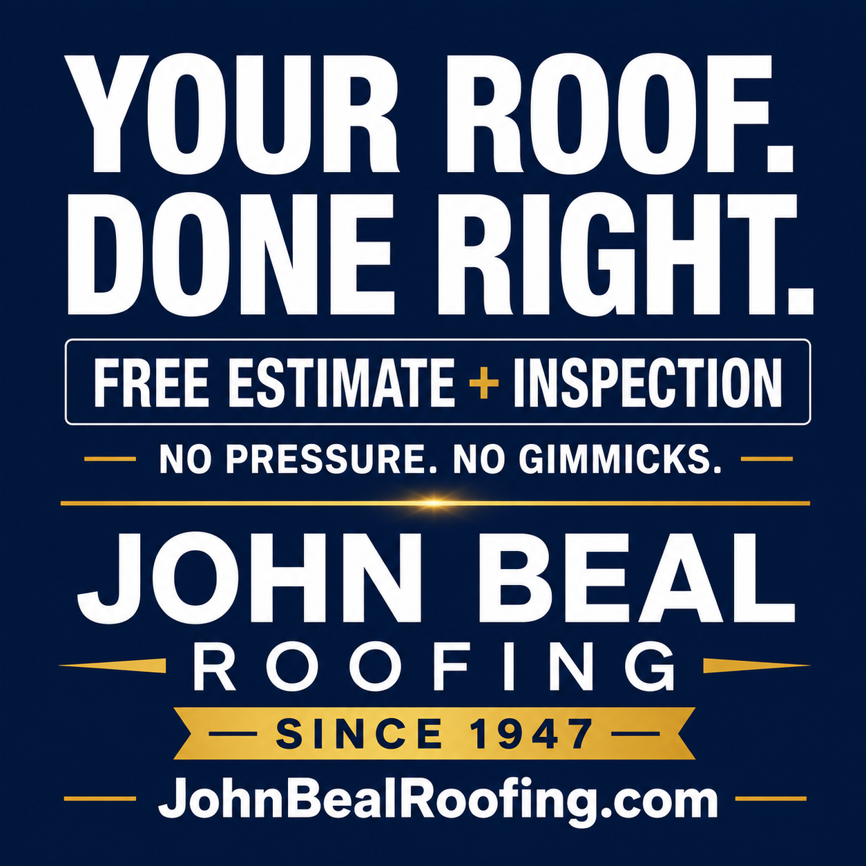 Roofing done right ad creative